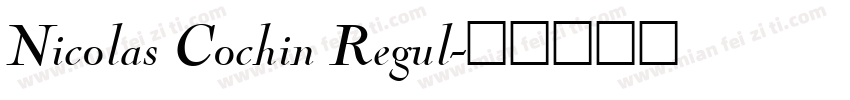 Nicolas Cochin Regul字体转换